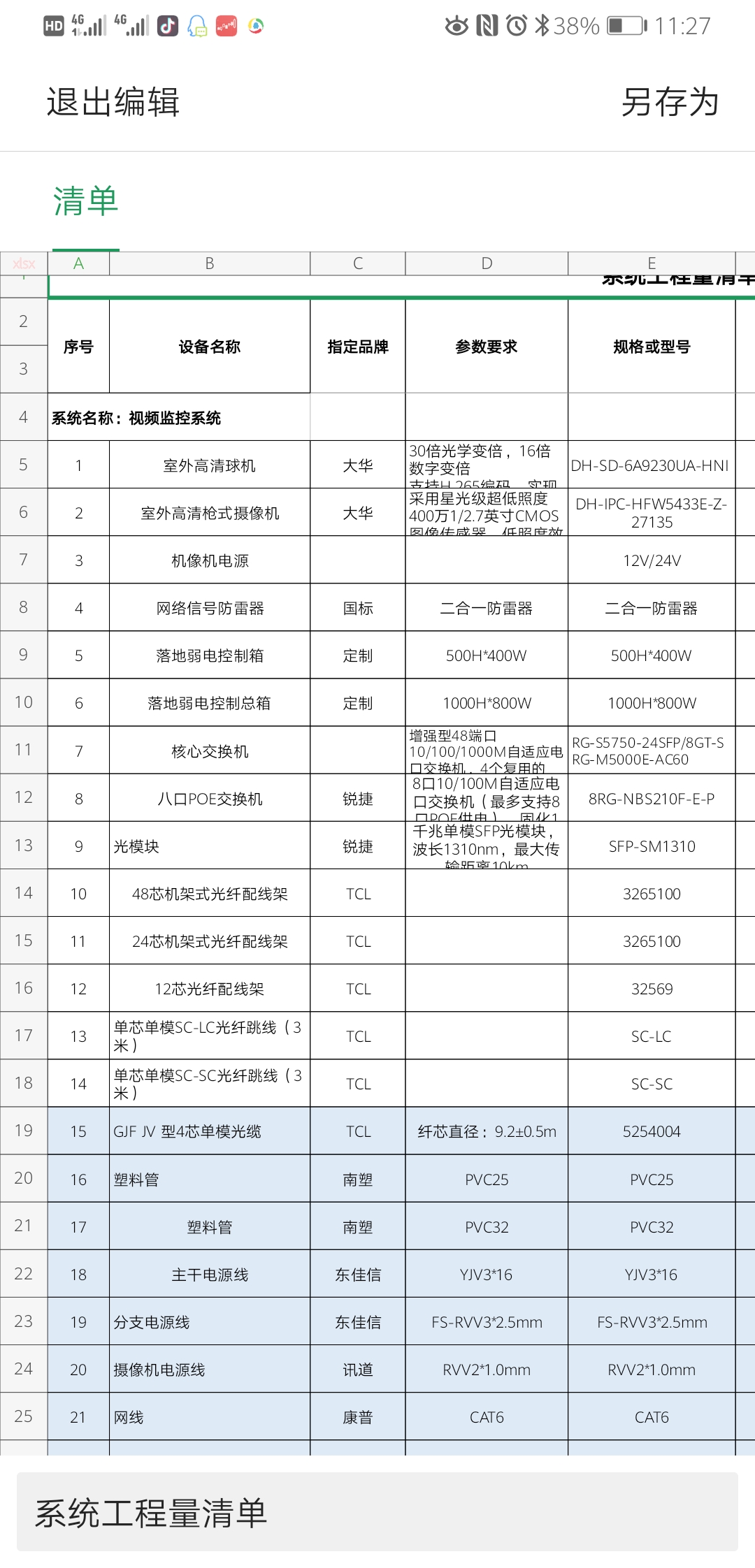 工程招商：大沙河改造安防系统分包