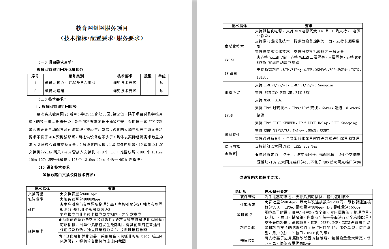 找平台/找系统：教育网组网服务项目（如图）