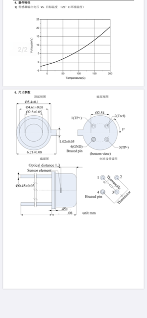 找芯片：热电堆红外传感器（如图）