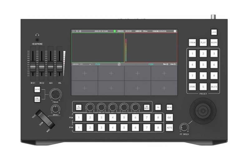 找产品：视频导播主机调音台（如图）